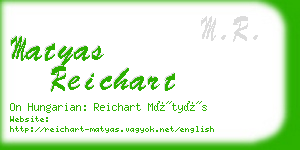 matyas reichart business card